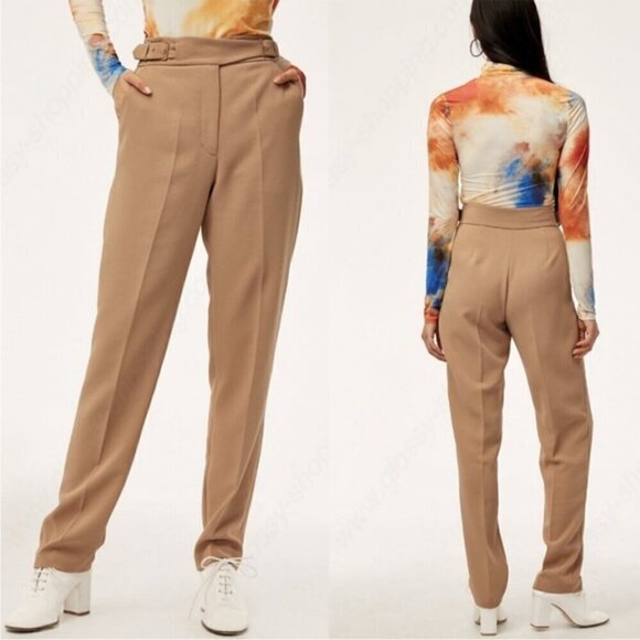 Wilfred Anna Pants Straight Leg Trouser Tan Womens 4 - Picture 11 of 12